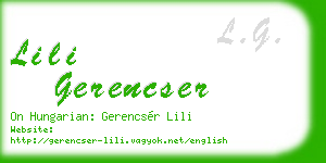 lili gerencser business card