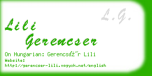 lili gerencser business card